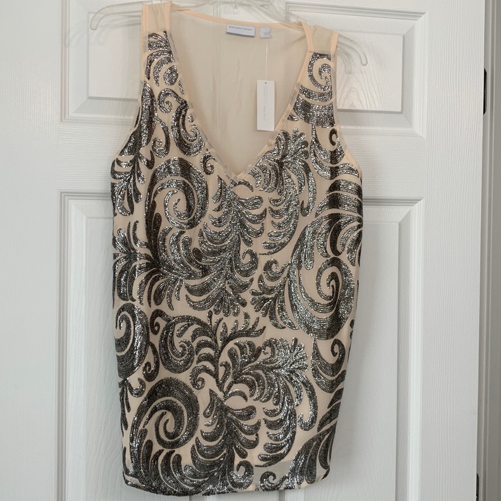 New York & Co Sequin Blouse NWT